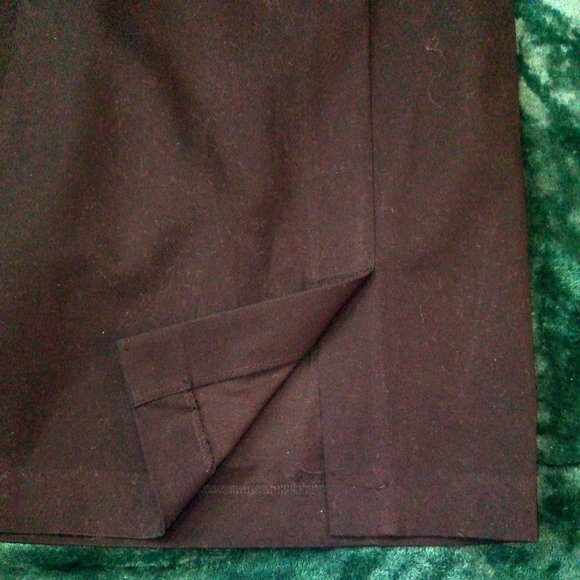 Ralph Lauren Black Pencil Skirt with Buckle Detail, Sz 10 - Picture 4 of 12